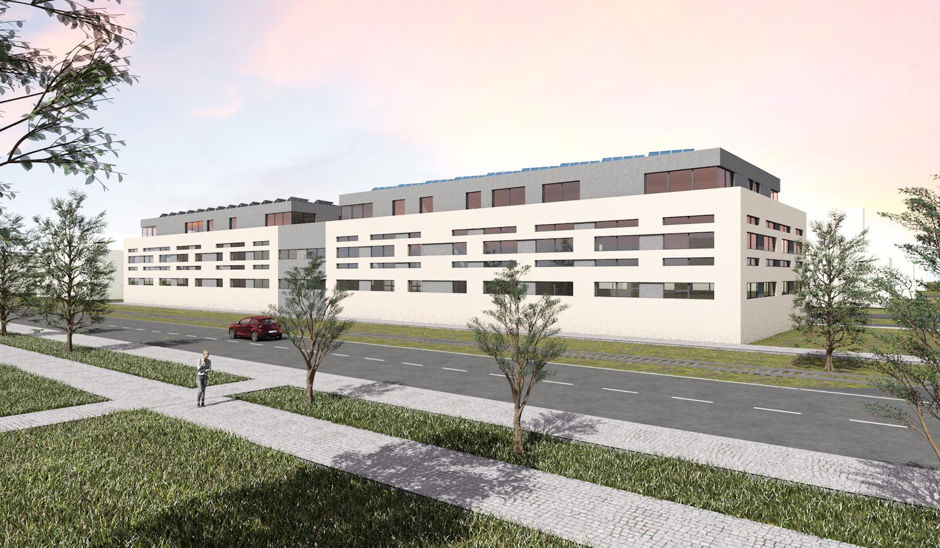 Ecke Freiligrathstraße: Neues Büro- und Praxisgebäude entsteht an der B87 (Foto: taucha-kompakt.de)