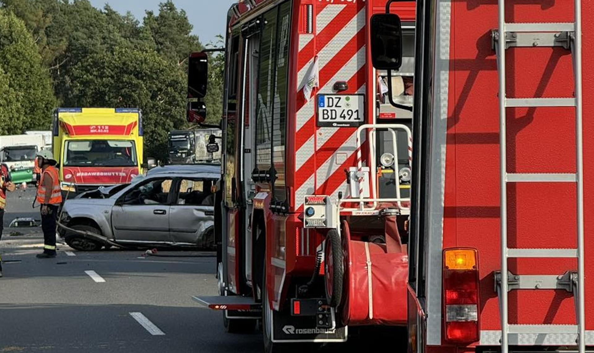 Bei dem Unfall wurden zwei Personen verletzt. (Foto: Freiwillige Feuerwehr Bad Düben)