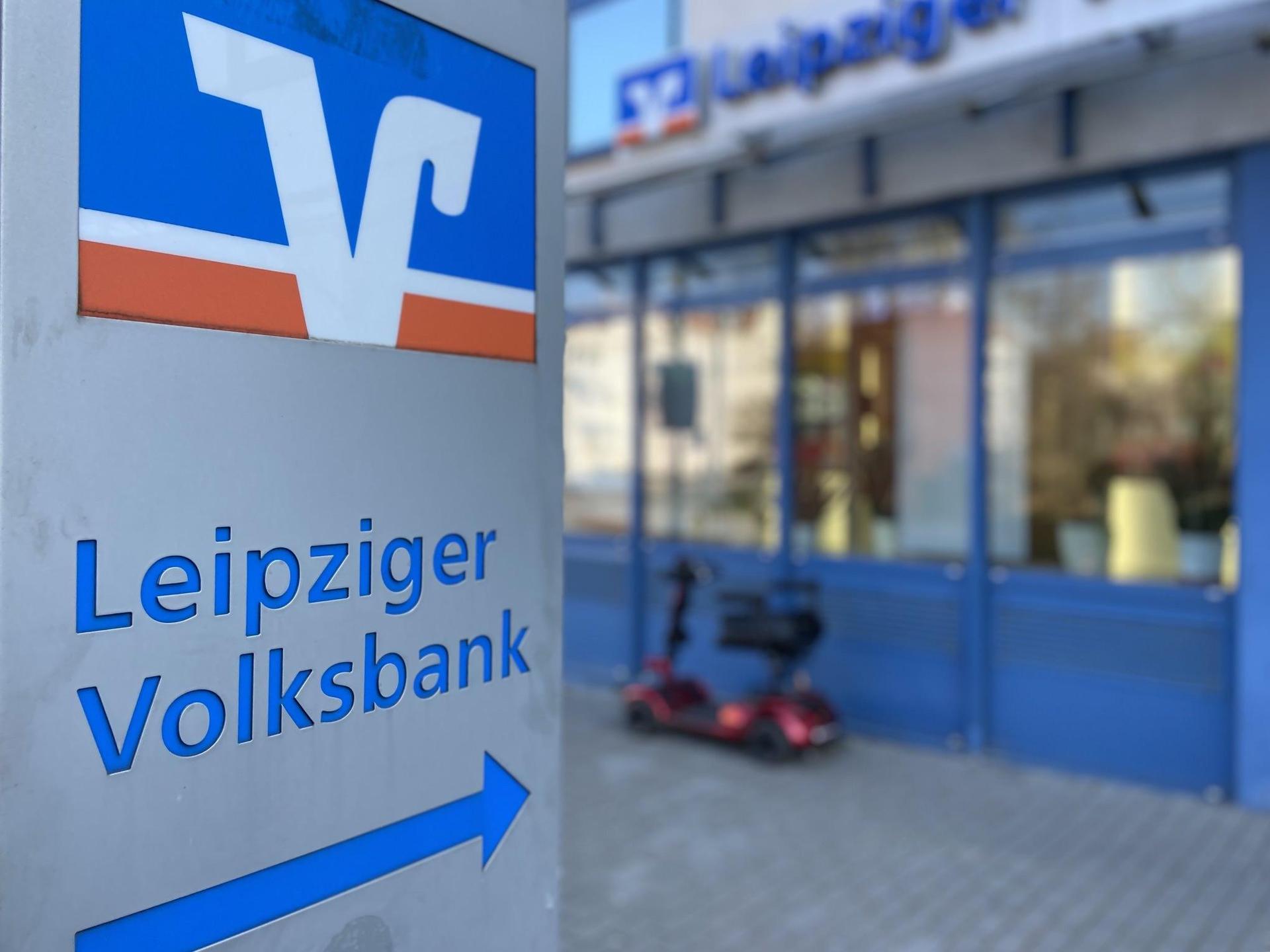 Das Regionalcenter Taucha der Leipziger Volksbank befindet sich in der Leipziger Straße 41-43 (Foto: taucha-kompakt.de)
