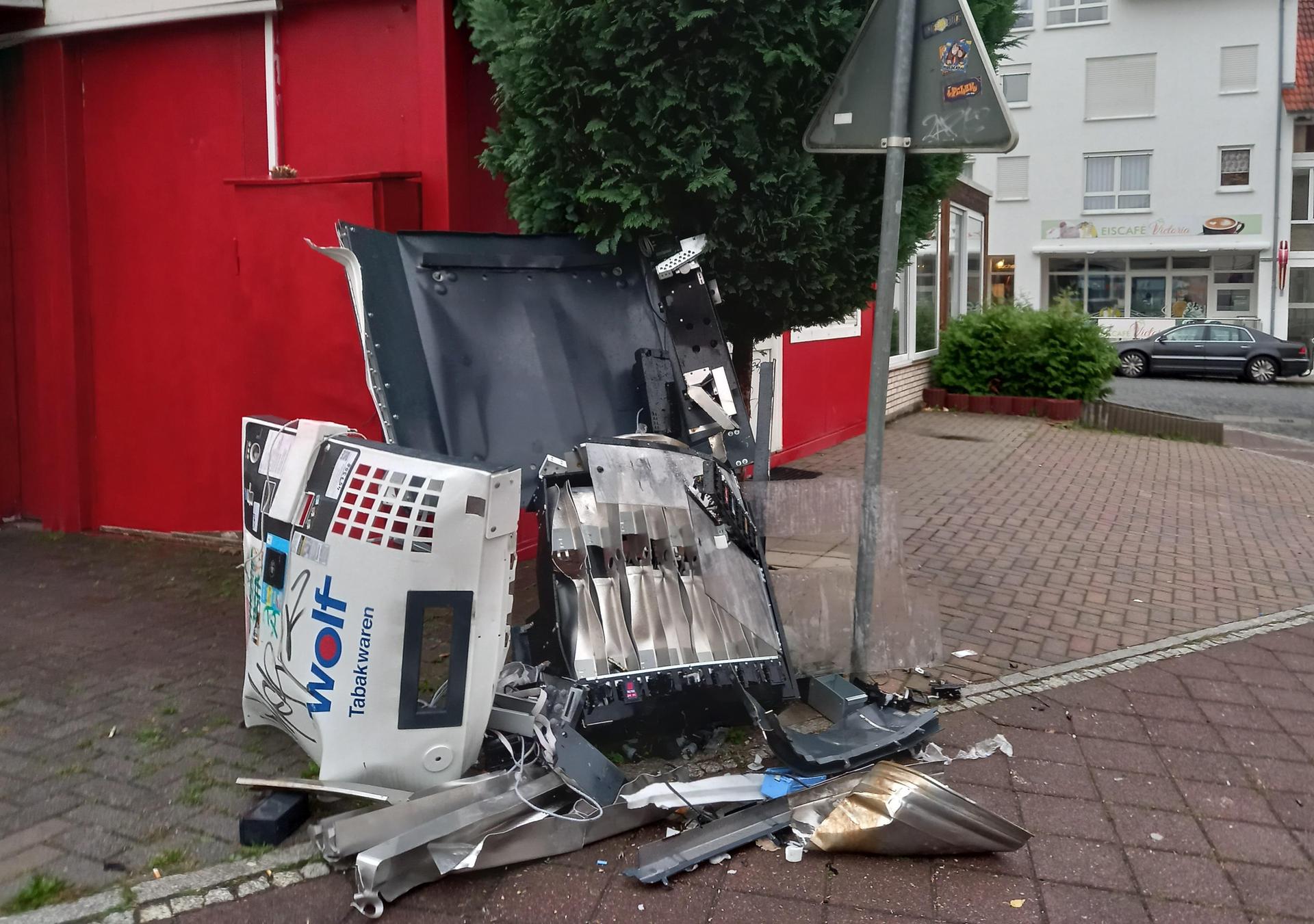 Zigarettenautomat gesprengt (Foto: nordsachsen24.de)