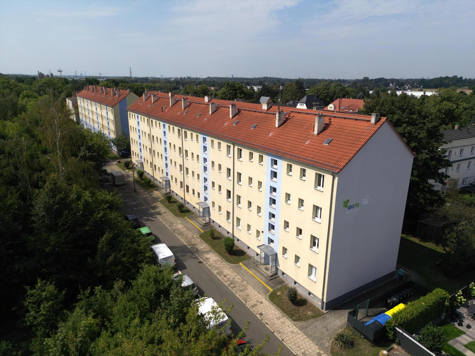 In der Thomas-Mann-Straße 9 bis 15 entstehen Sozialwohnungen. (Foto: Daniel Große)