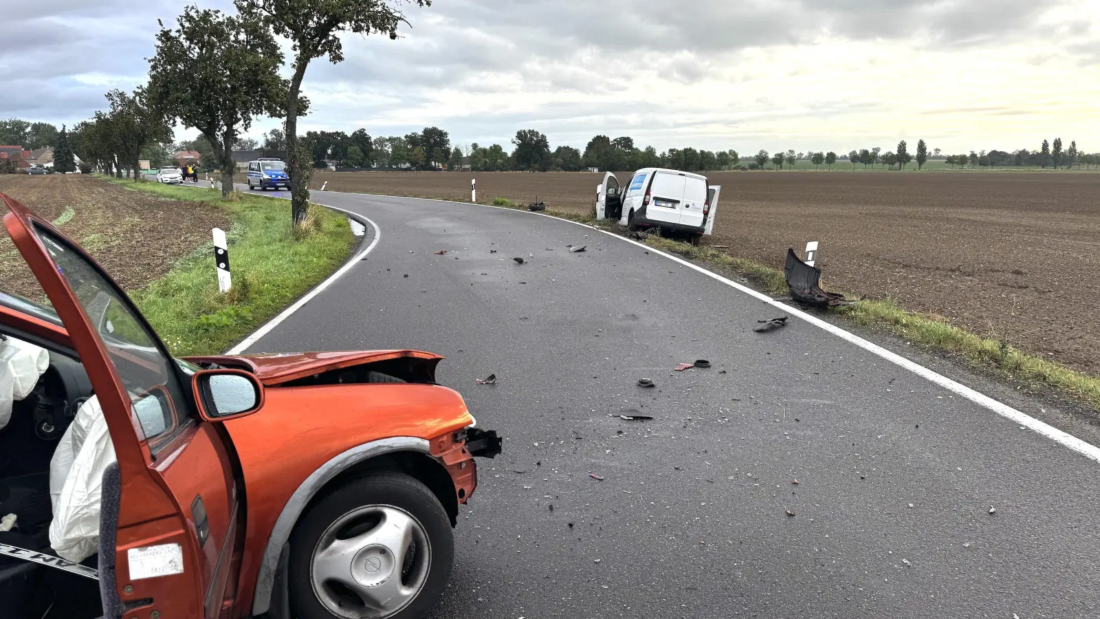 Die Straße war zur Unfallaufnahme voll gesperrt. (Foto: Daniel Große)