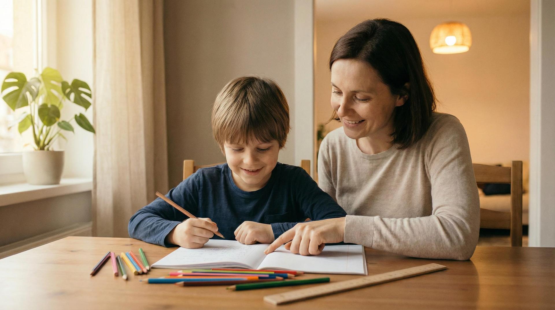 Entspannt lernen im familiären Umfeld ist machbar.  (Foto: Nano Banana Pro (KI-generiert))