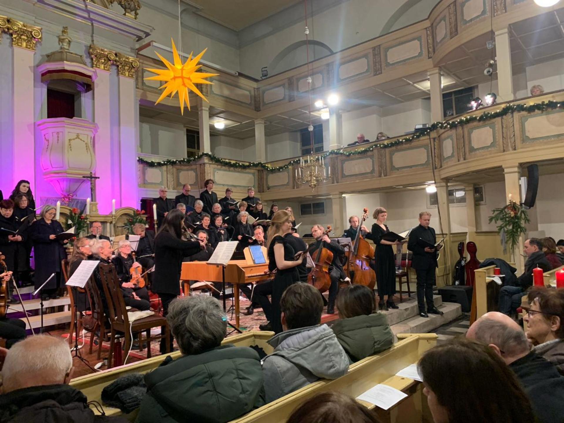 Eine Szene aus dem Weihnachtsoratorium 2023. (Foto: St. Moritz Kirchgemeinde Taucha)