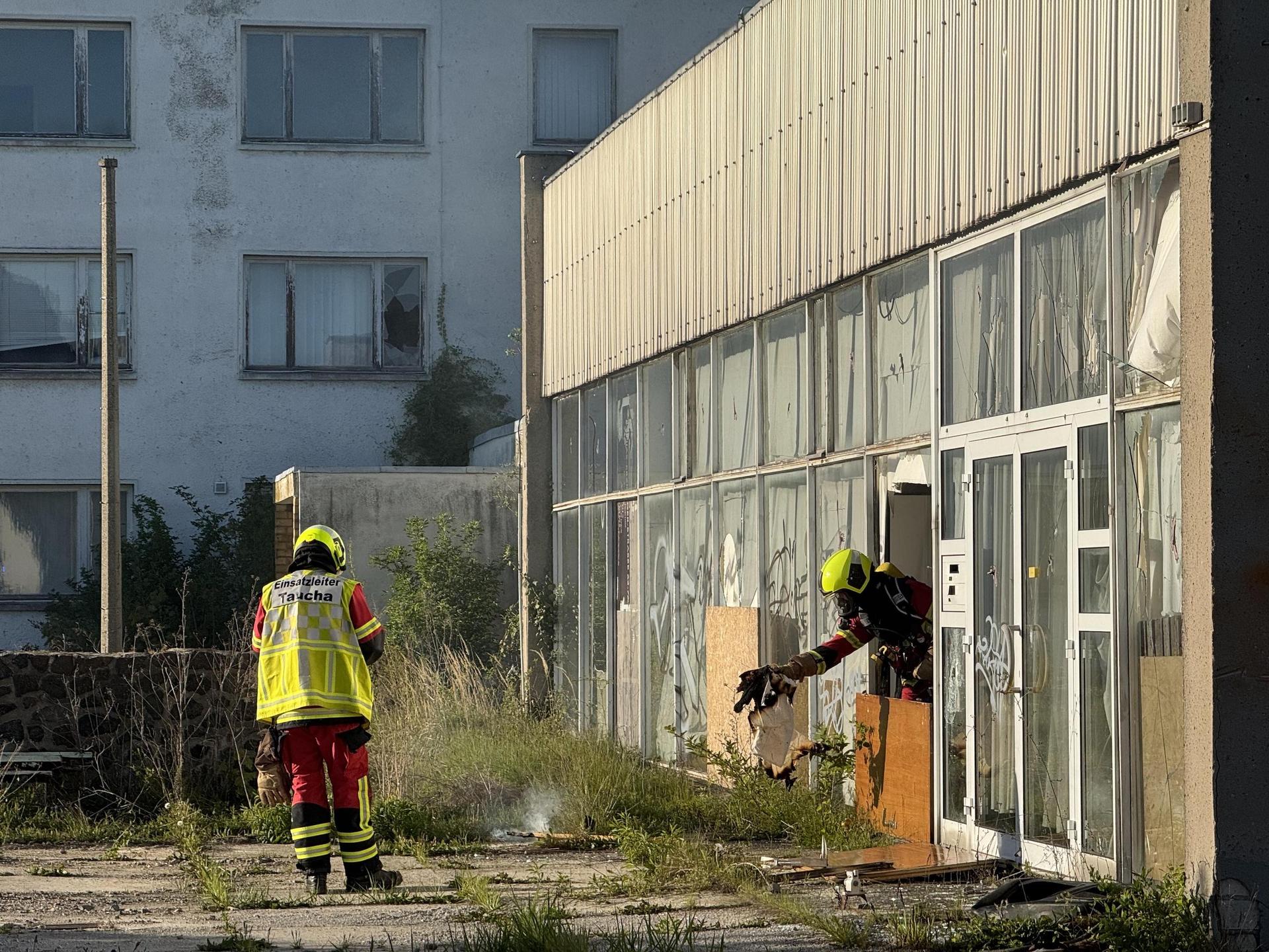Brand im ehemaligen Speiseraum der KIM. (Foto: Daniel Große)