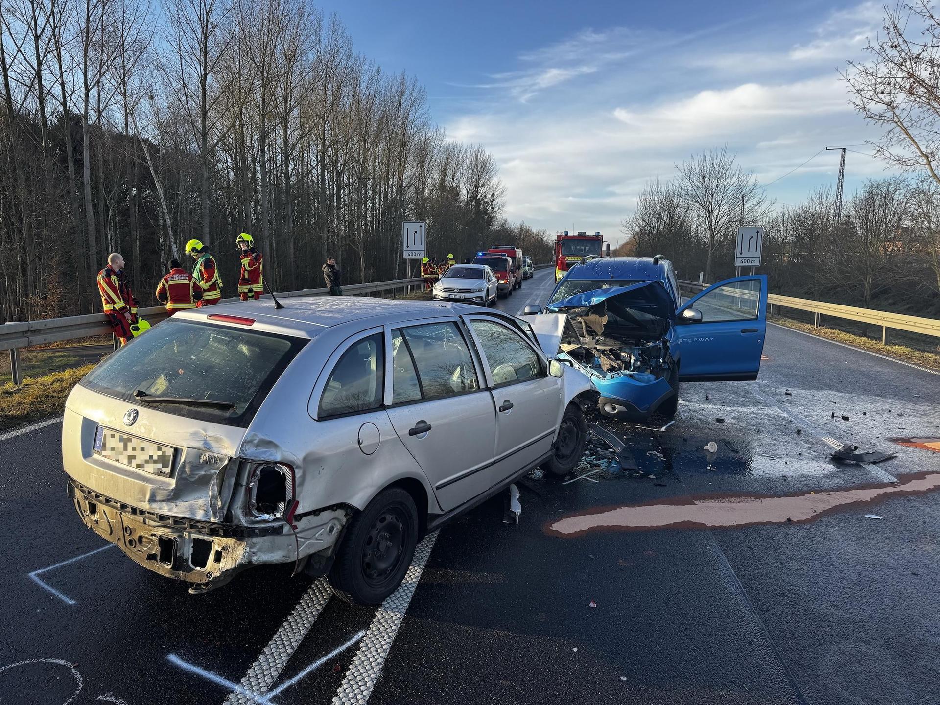 Schwerer Unfall bei Eilenburg. (Foto: Daniel Große)