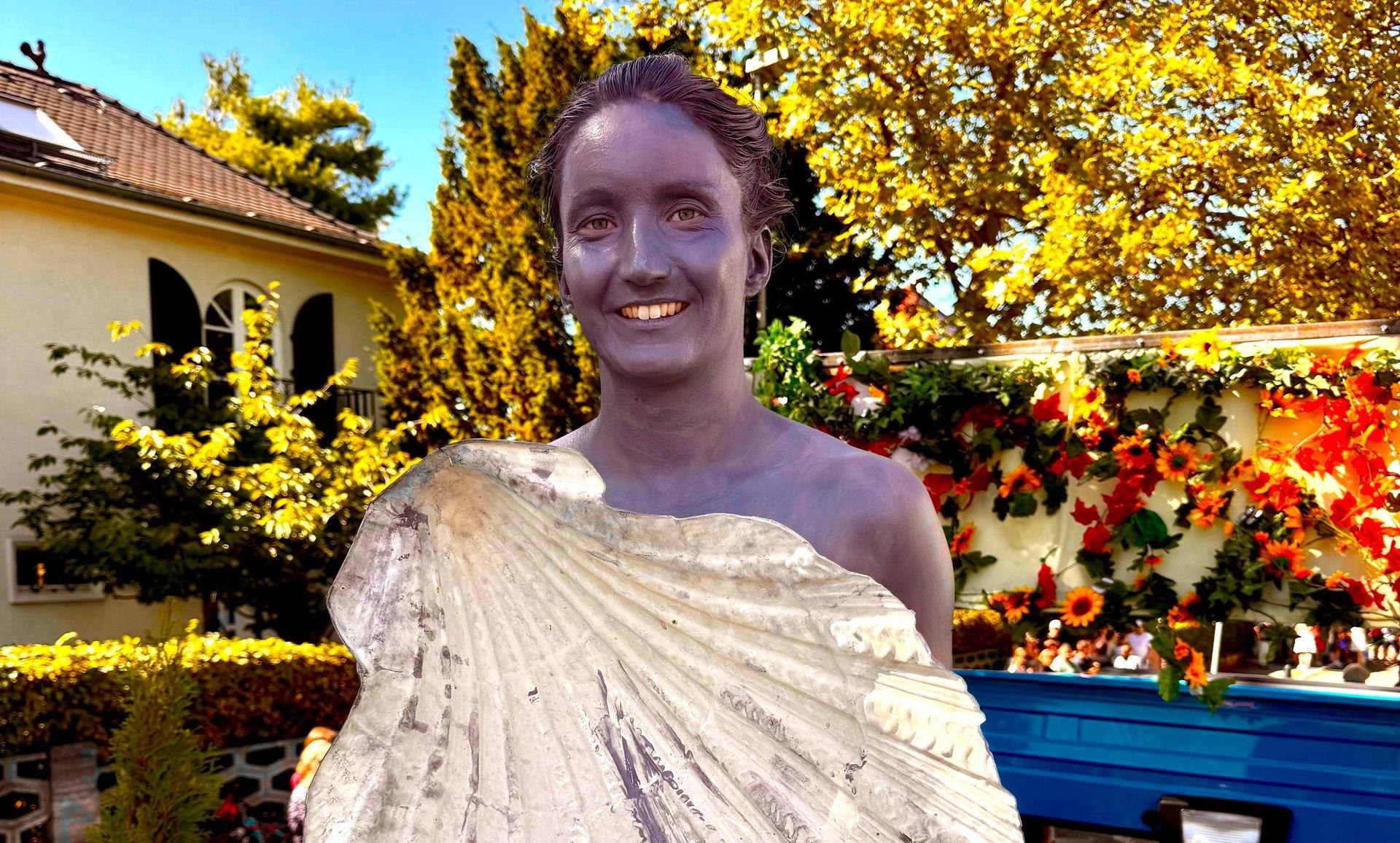 Die „Parthe” kam diesmal aus Magdeburg: Anja, 36 Jahre alt, ist die Schwester von Maren Zieger aus dem Heimatverein. (Foto: Daniel Große)