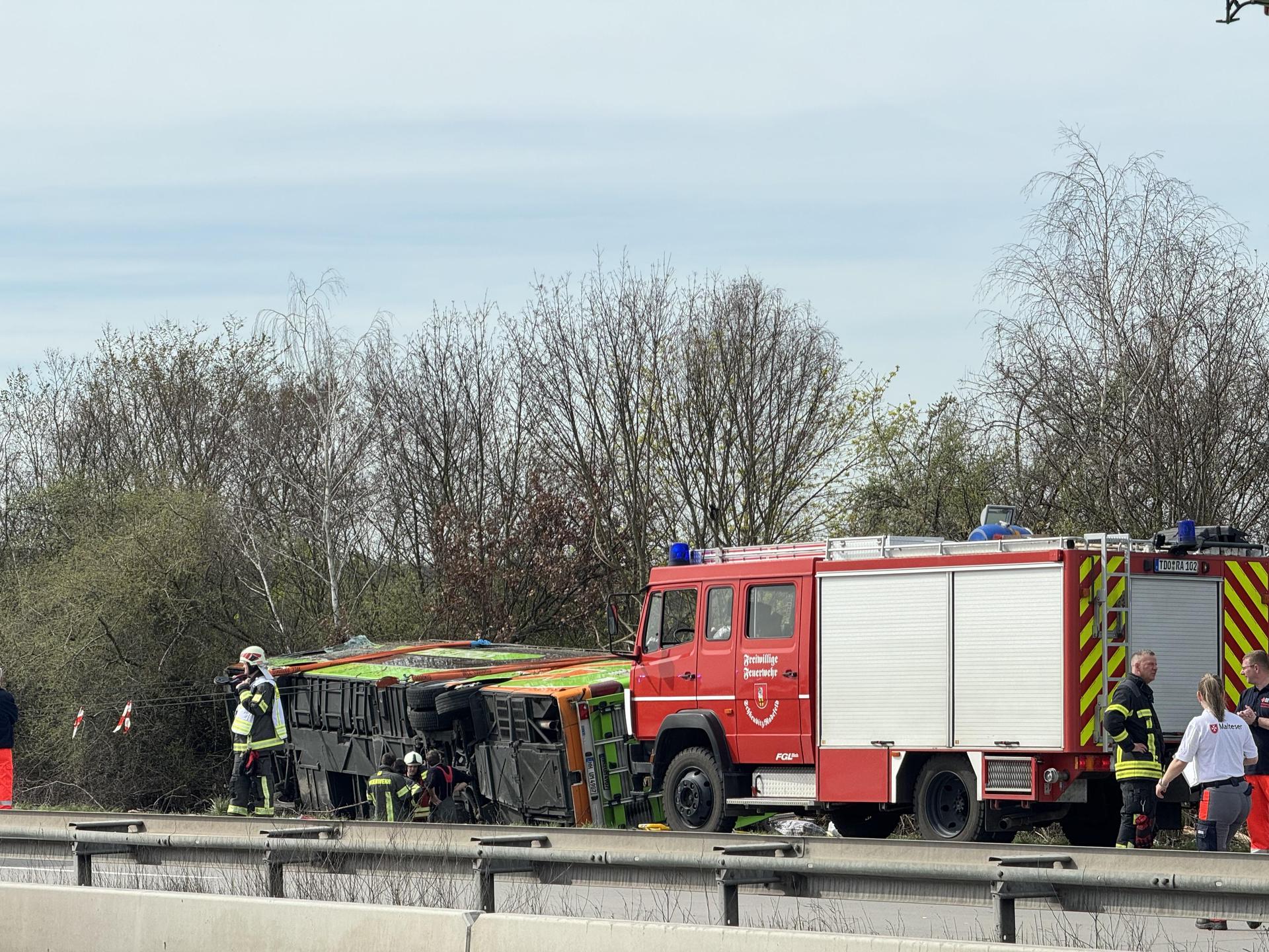 Unfall mit einem Flixbus (Foto: Daniel Große)