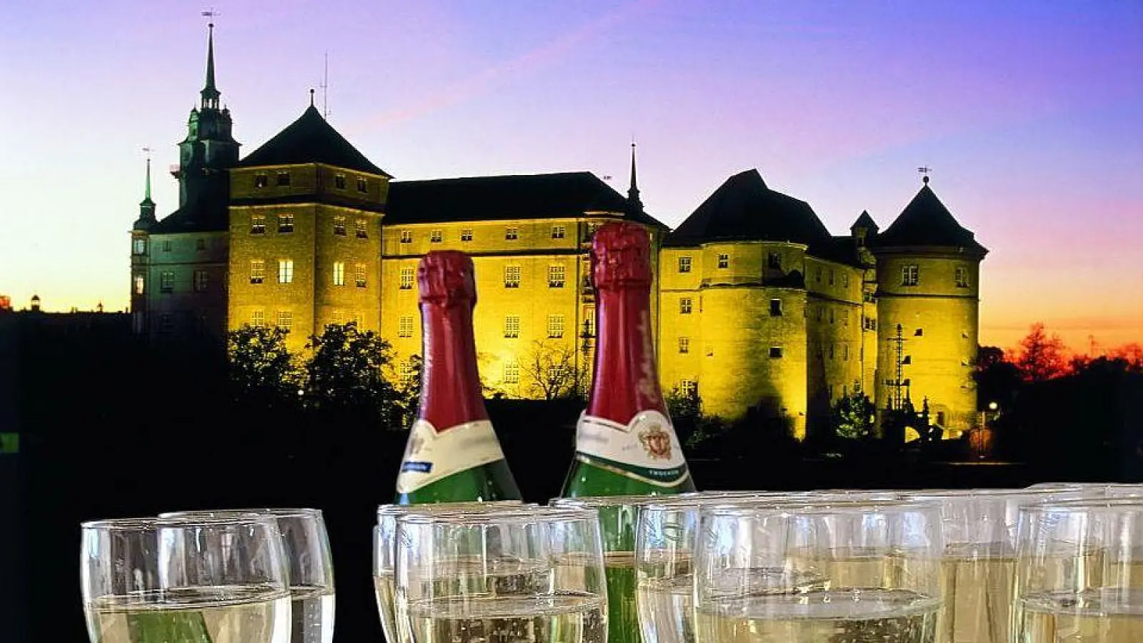 Romantische Stimmung auf Schloss Hartenfels  (Foto: Schloss: Bernd Blume, Montage: LRA/Schneider)