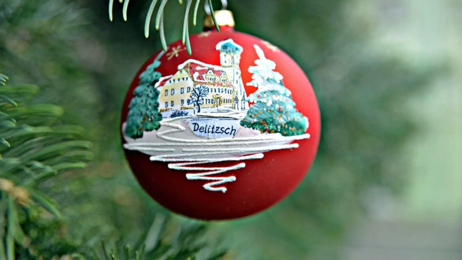 Delitzscher Weihnachtsbaumkugel (Foto: Stadtverwaltung Delitzsch)