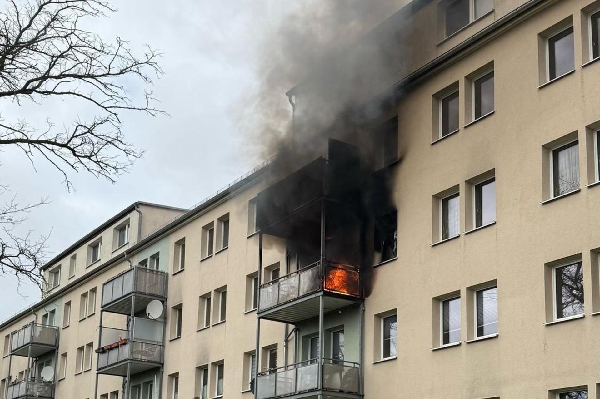 In Eilenburg brannte eine Wohnung. (Foto: privat)