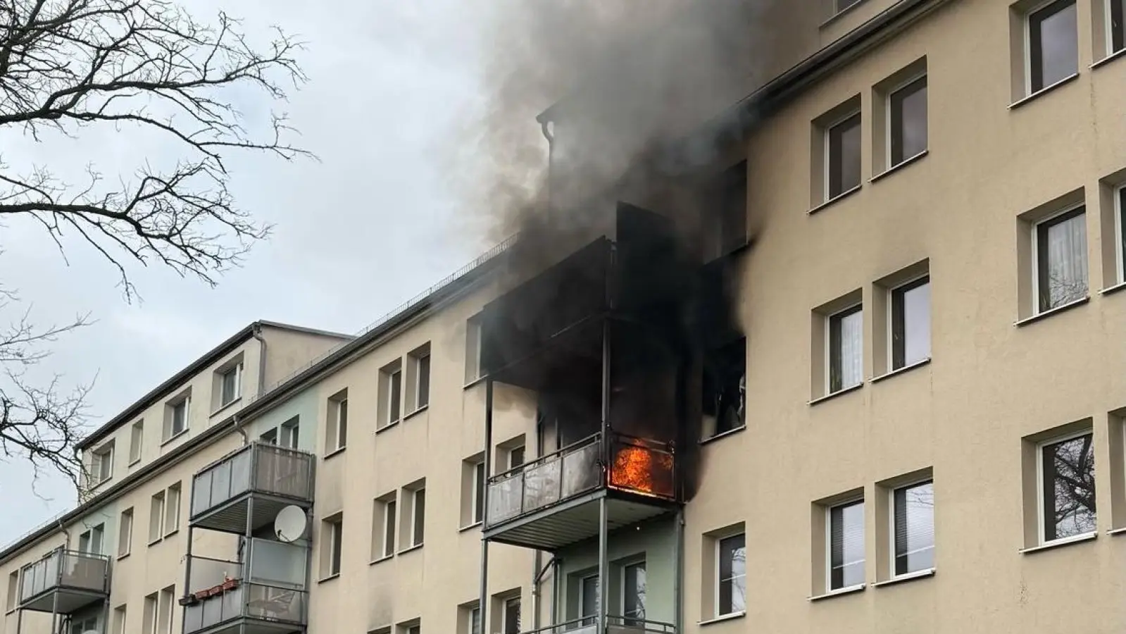 In Eilenburg brannte eine Wohnung. (Foto: privat)