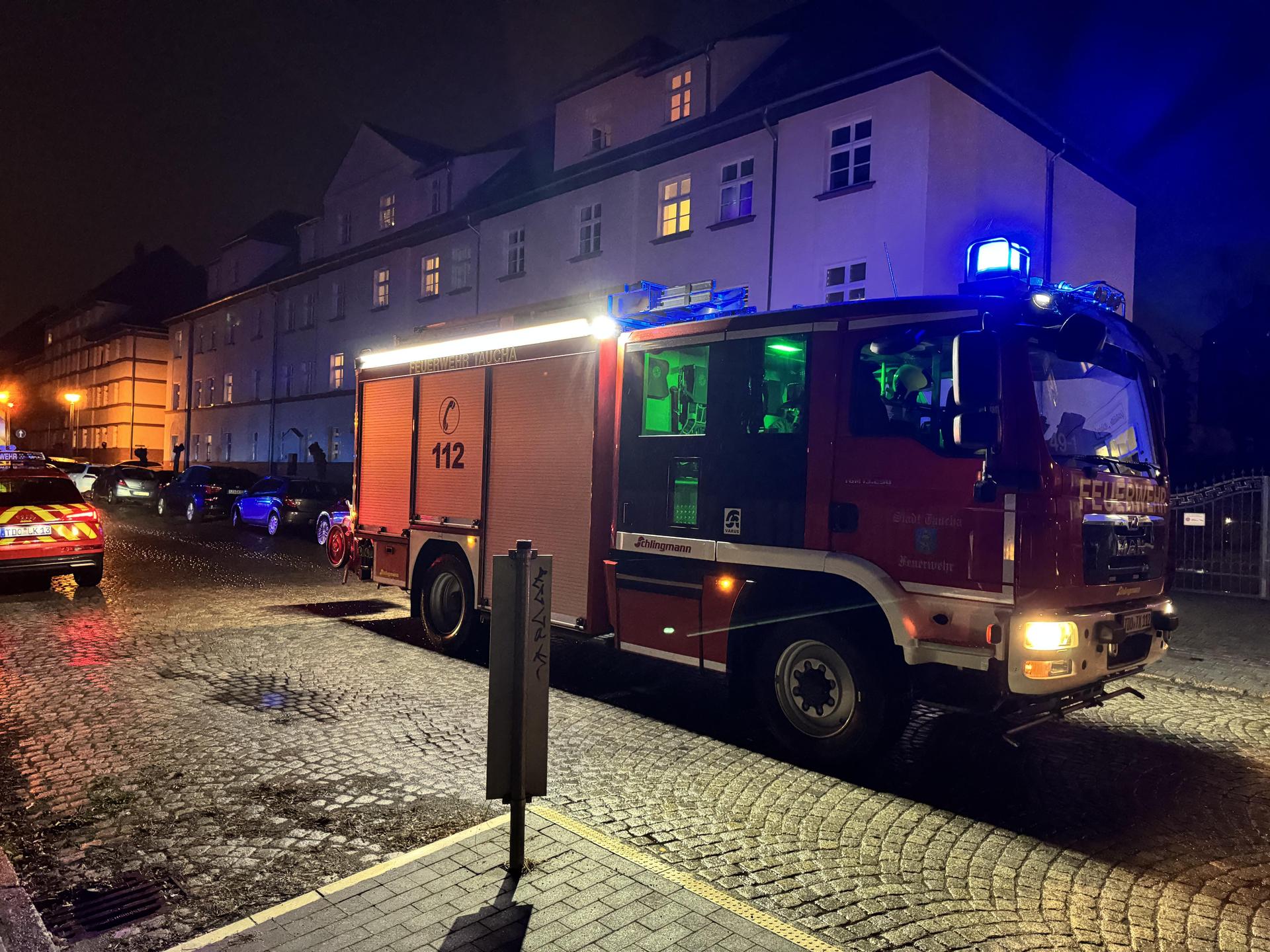 Abendlicher Einsatz in der Lindnerstraße. (Foto: Daniel Große)