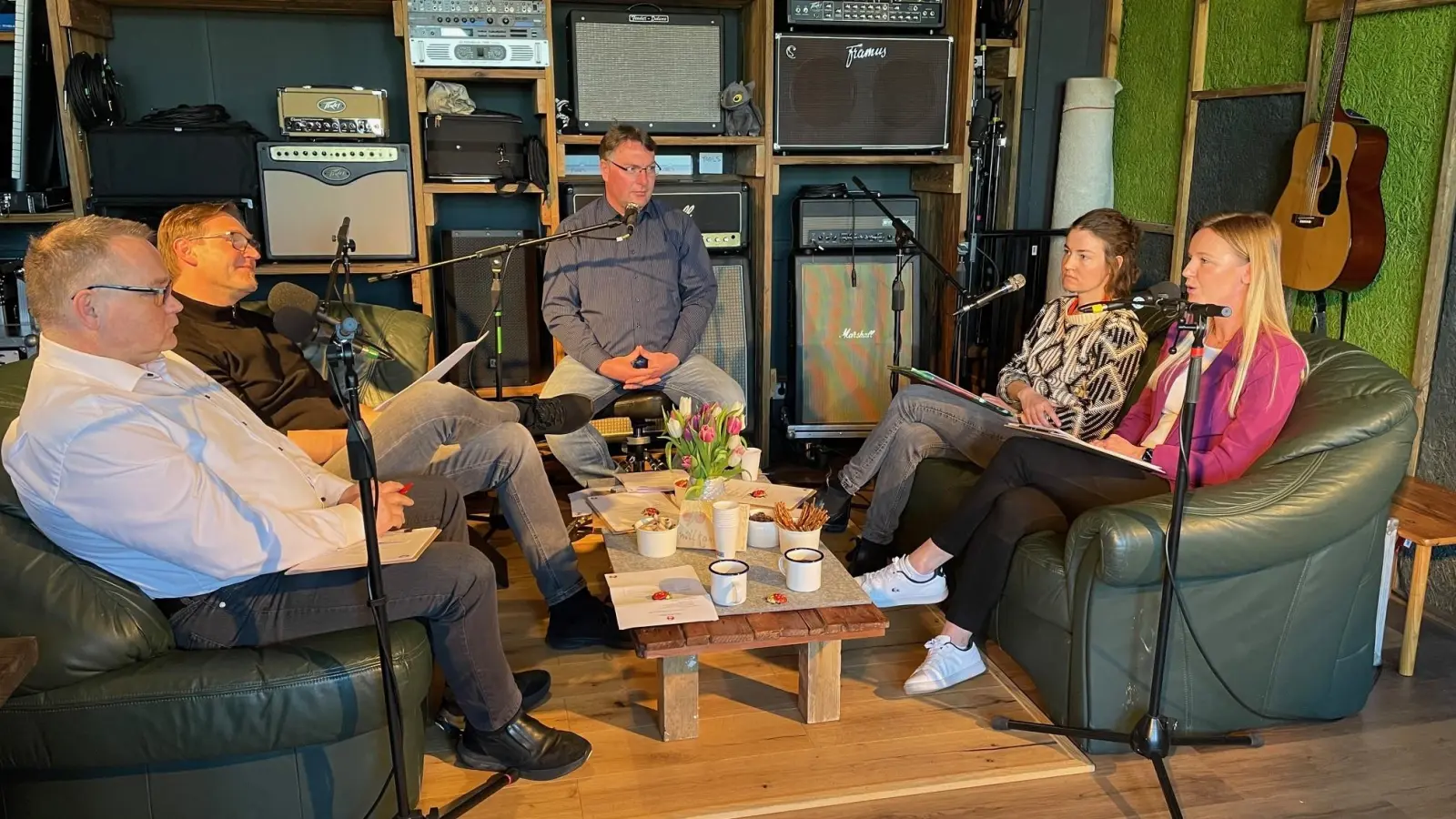 Die Protagonisten des neuen Podcasts. (Foto: Landratsamt Nordsachsen)