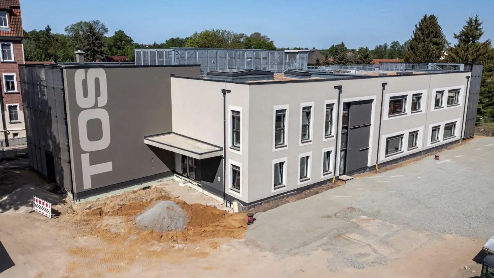 Letzte Arbeiten am Erweiterungsbau der Friedrich-Tschanter-Oberschule  finden statt (Foto: nordsachsen24.de)